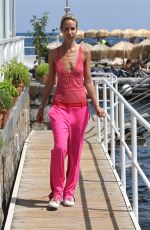 LADY VICTORIA HERVEY in Pink Bathing Suit at Albergo Della Regina Isabella Hotel in Ischia 07/21/2018