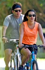 LEA MICHELE and Zandy Reich Out for a Bike Ride in New York 07/09/2018
