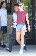 LEILA GEORGE in Denim Shorts Out in Malibu 07/07/2018
