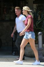 LEILA GEORGE in Denim Shorts Out in Malibu 07/07/2018