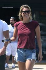 LEILA GEORGE in Denim Shorts Out in Malibu 07/07/2018