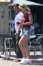 LEILA GEORGE in Denim Shorts Out in Malibu 07/07/2018
