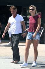 LEILA GEORGE in Denim Shorts Out in Malibu 07/07/2018