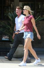 LEILA GEORGE in Denim Shorts Out in Malibu 07/07/2018