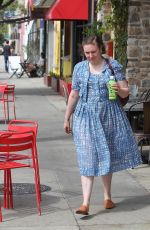 LENA DUNHAM Leaves a Restaurant in Los Angeles  07/11/2018