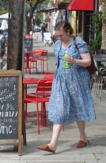 LENA DUNHAM Leaves a Restaurant in Los Angeles  07/11/2018