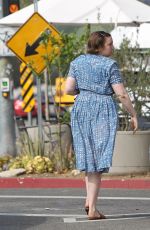 LENA DUNHAM Leaves a Restaurant in Los Angeles  07/11/2018