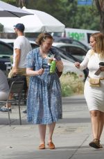 LENA DUNHAM Leaves a Restaurant in Los Angeles  07/11/2018
