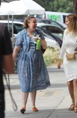 LENA DUNHAM Leaves a Restaurant in Los Angeles  07/11/2018