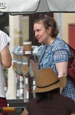 LENA DUNHAM Leaves a Restaurant in Los Angeles  07/11/2018