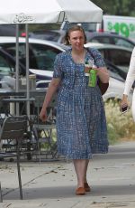 LENA DUNHAM Leaves a Restaurant in Los Angeles  07/11/2018