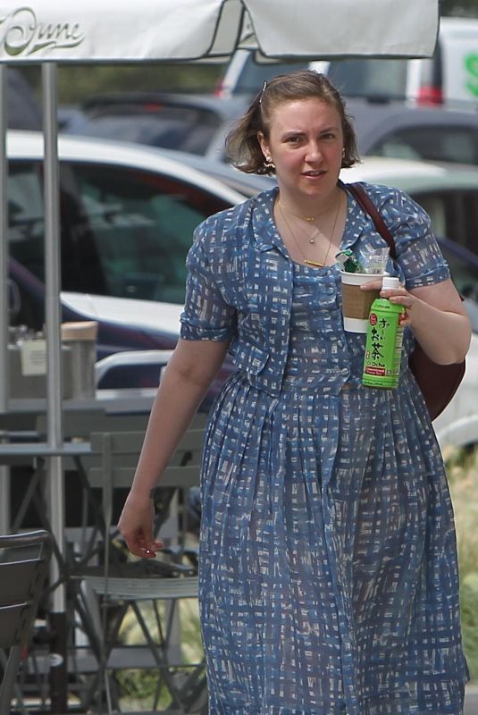 LENA DUNHAM Leaves a Restaurant in Los Angeles  07/11/2018
