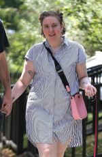 LENA DUNHAM Out with Boyfriend in Los Angeles 07/17/2018
