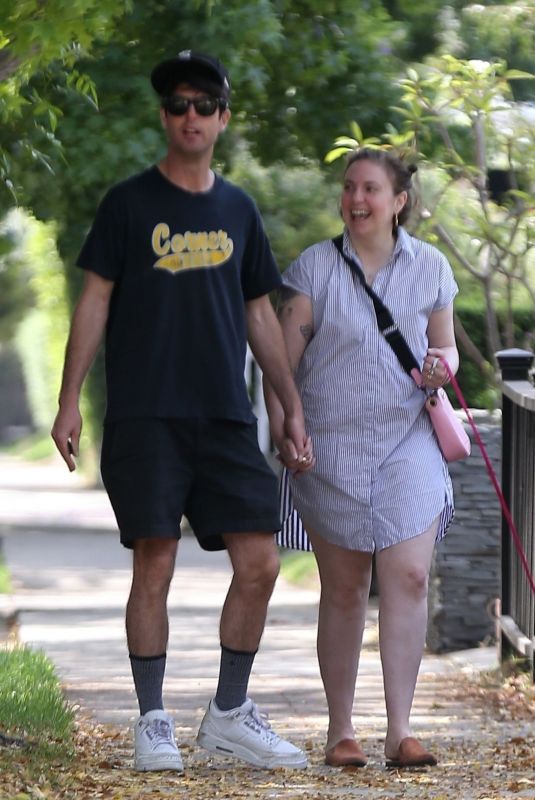 LENA DUNHAM Out with Boyfriend in Los Angeles 07/17/2018