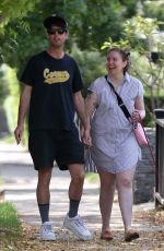 LENA DUNHAM Out with Boyfriend in Los Angeles 07/17/2018
