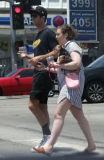 LENA DUNHAM Out with Boyfriend in Los Angeles 07/17/2018