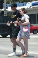 LENA DUNHAM Out with Boyfriend in Los Angeles 07/17/2018