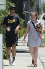 LENA DUNHAM Out with Boyfriend in Los Angeles 07/17/2018