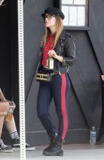 LESLIE GROSSMAN and BILLIE LOURD on the Set of America Horror Story Season 8 in Los Angeles 07/09/2018