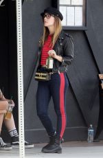 LESLIE GROSSMAN and BILLIE LOURD on the Set of America Horror Story Season 8 in Los Angeles 07/09/2018
