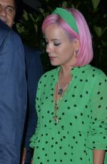 LILY ALLEN Out for Dinner at Scott