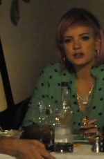 LILY ALLEN Out for Dinner at Scott