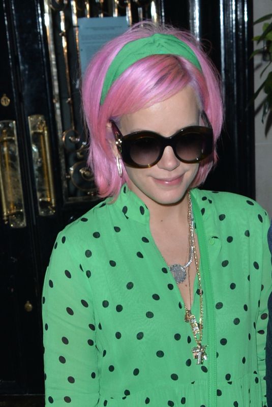 LILY ALLEN Out for Dinner at Scott