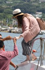 LILY COLLINS Arrives at Hotel Regina Isabella in Ischia Porto 07/14/2018