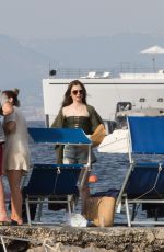 LILY COLLINS Arrives at Ischia Global Festival in Ischia Porto 07/14/2018