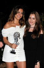 LILY COLLINS at a Gala Dinner Ischia Global Film and Music Festival 07/19/2018