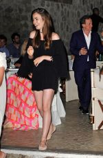 LILY COLLINS at a Gala Dinner Ischia Global Film and Music Festival 07/19/2018