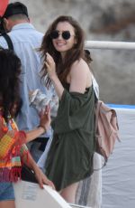 LILY COLLINS at Hotel Regina Isabella in Ischia 07/20/2018
