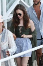 LILY COLLINS at Hotel Regina Isabella in Ischia 07/20/2018