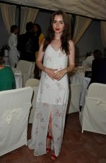 LILY COLLINS at Ischia Global Festival Andrea Boccelli Humanitarian Awards Gala Dinner 07/17/2018