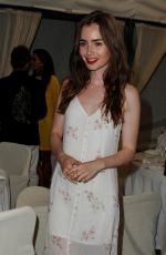 LILY COLLINS at Ischia Global Festival Andrea Boccelli Humanitarian Awards Gala Dinner 07/17/2018