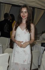 LILY COLLINS at Ischia Global Festival Andrea Boccelli Humanitarian Awards Gala Dinner 07/17/2018