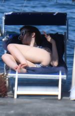 LILY COLLINS in Bikini at Hotel Regina in Ischia 07/17/2018