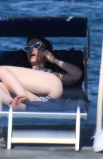LILY COLLINS in Bikini at Hotel Regina in Ischia 07/17/2018