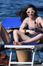 LILY COLLINS in Bikini at Hotel Regina in Ischia 07/17/2018