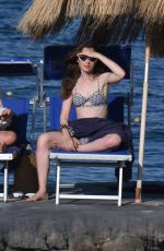 LILY COLLINS in Bikini at Hotel Regina in Ischia 07/17/2018