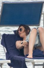 LILY COLLINS in Swimsuit at Hotel Isabella Hotel in Ischia 07/16/2018