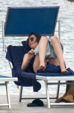 LILY COLLINS in Swimsuit at Hotel Isabella Hotel in Ischia 07/16/2018