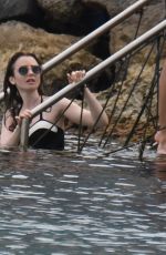 LILY COLLINS in Swimsuit at Hotel Isabella Hotel in Ischia 07/16/2018