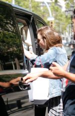 LILY COLLINS Out and About in Barcelona 07/12/2018