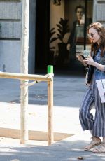 LILY COLLINS Out and About in Barcelona 07/12/2018