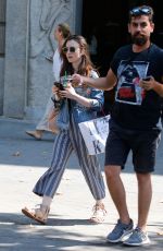 LILY COLLINS Out and About in Barcelona 07/12/2018