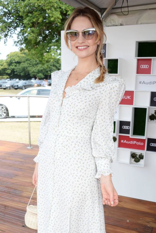 LILY JAMES at Audi Polo Challenge at Coworth Park 07/01/2018