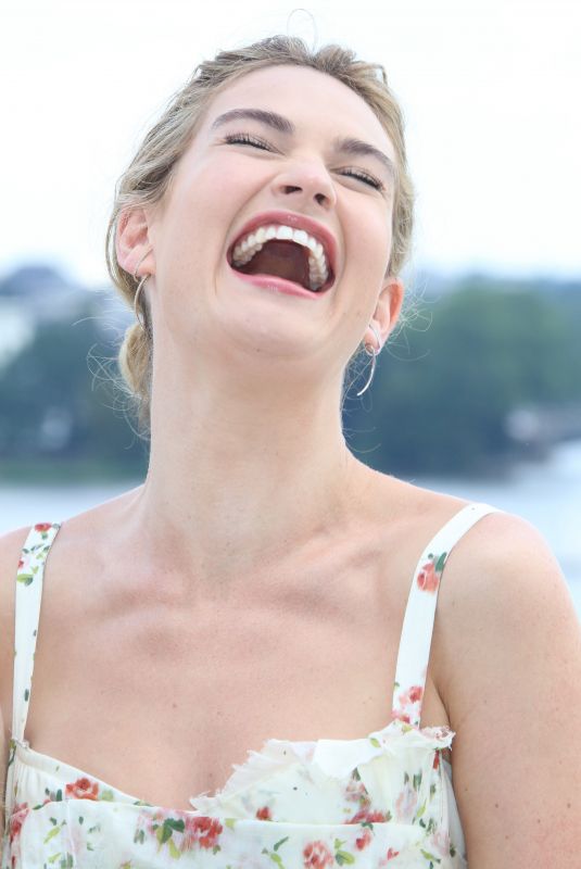 LILY JAMES at Mamma Mia! Here We Go Again Photocall in Hamburg 07/12/2018