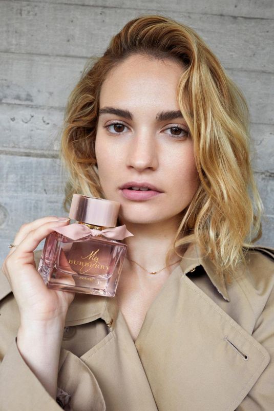 LILY JAMES for My Burberry 2018 Campaign