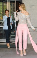 LILY JAMES Leaves ABC Studios in New York 07/18/2018